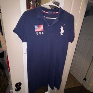USA Ralph Lauren Polo Skinny Fit Navy T Shirt Dress